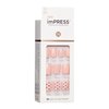 KISS imPRESS No Glue Mani Press On Nails, Design, 'Petite Secrets', Pink, Petite Size, Squoval Shape, Includes 30 Nails, Prep Pad, Instructions Sheet, 1 Manicure Stick, 1 Mini File
