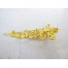Generic Flower shaped crystal hair barrette clip bridal clip bridal barrette for fine (Primary color: Gold)