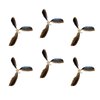 6pcs Cat Wand Attachment, Spining Propeller Cat Toys, Cat Propeller Toy with Bell, Replacement Artificial Feather, Indoor Cat Toy, Cat Interactive Toy(Brown)