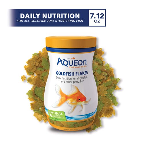 Aqueon Goldfish Fish Food Flakes, 7.12 Ounces