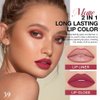 evpct 1Pcs Deep cranberry Lip Stain Paint Matte Lip Liner and Lipstick Set Long Lasting Smudge Proof labiales matte mate larga duracion listip 24 hours a prueba de agua mate 24 horas originales,39#