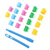 20 PCS Spiral Curl Curlers, Professional No-Heat Hair Styling Kit with Rollers, Hook and Handle