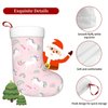 Cartoon Unicorn Christmas Stocking,17.7" Xmas Fireplace Hanging Stockings Decoration Stockings for Family Holiday Party Decoration（1 Piece）