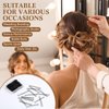 Crowye 1000 Pcs U-shaped Hair Pins Bulk for Buns 2.4 Inch Pins Black Hair Pins Waved Hair Pins Lady Bobby Pins Hair Grip Hair Styling Pins Hair Accessories for Women with Storage Box