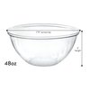 PLASTICPRO Disposable Round Crystal Clear Serving Bowls For Party Snack or Salad, Plastic Clear Chip Bowls, Candy Dish (2, 48 OUNCE)