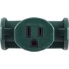 Philips 3-Outlet Extender, T-Shaped Adapter Spaced, Grounded Wall Tap, 3-Prong, Multiple Plug, Power Splitter, Cruise Essentials, Use for Home Office School Dorm Garage, Green, SPS1630G/37