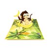 Little Monkey Pop Up Card for Kids Animal Lovers, 3D Birthday Cards