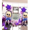 Female Vocalist Balloons Songstress Concert Birthday Party Supplies Quaver Balloons 4D Disco Balloons Purple Music Birthday Party Decorations Popular Sing girl Party Supplies for sing fans-8pcs