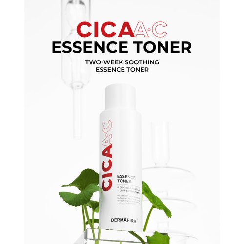 DERMAFIRM Cica AC Essence Toner 5.07 fl oz | Centella Toner AHA BHA Toner Exfoliating Toner Salicylic Acid Toner Brightening Toner Soothing Toner | K Beauty Facial Toner for Dry, Oily & Sensitive Skin