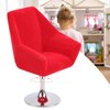 Agatige Miniature Chair, Rotate Flocking Chair Dollhouse Furniture for 1:12 Miniature Doll House Accessories(Red)