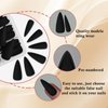 LoveOurHome 100pc Stiletto Press on Nails Long Matte Artificial False Nails Full Cover Acrylic Nail Tips Halloween Manicure Design Decor for Women Girls Salon Home DIY (Black)