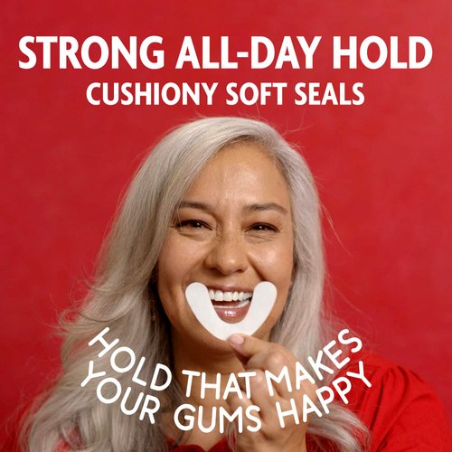 Sea Bond Secure Denture Adhesive Seals, Original Lowers, Zinc-Free, All-Day-Hold, Mess-Free, 15 Count (Pack of 1)