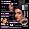 JunKuJK 4 Colors Smokey Black Eyeshadow Palette,Shimmer Matte Eyeshadow Makeup Palette,High Pigmented Eye Shadow Palette Makeup Kit with Brushes