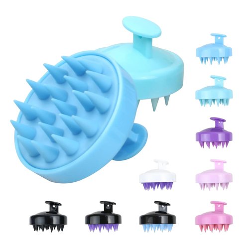 Generic Scalp Massager Shampoo Brush with Soft Silicone Bristles for Scalp Care and Hair Growth, Scalp Scrubber Exfoliator for Dandruff, Wet & Dry for Men, Women and Kids,, Pink