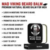 Mad Viking Beard Co. All-Natural, Premium Beard Balm, Strengthens, Softens Beards & Mustaches, Moisturizes Skin, Helps Relieve Acne & Dry Skin. Paraben, Sulfate & Cruelty-Free, 2oz (Valhalla)