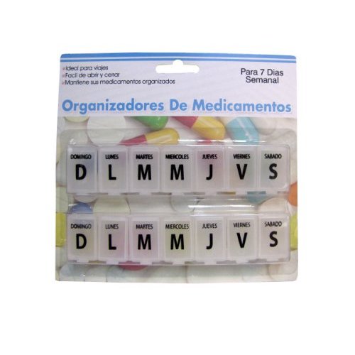 7-day Spanish-language pill case