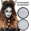 MEICOLY Grey Face Body Paint,30g/1.05oz Water Based Washable Face Paint, Zombie Makeup for Adult and Kid,Gray Body Paint,Halloween SFX Grayscale Homestuck Cosplay Makeup,Light Grey