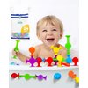 BUNMO Suction Bath Toys 24pcs | Connect, Build, Create | No Mold Bath Toy | Hours of Fun & Creativity | Stimulating & Addictive Sensory Suction Toy | No Hole Bath Toy | Mold Free Bath Toys