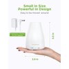 InnoGear Essential Oil Diffuser, Upgraded Diffusers for Essential Oils Aromatherapy Diffuser Cool Mist Humidifier with 7 Colors LED Lights 2 Mist Mode Waterless Auto Off for Home Office Room, White