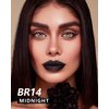 MAKI YIKA Metallic Lipstick for Women Black Lipsticks Long Lasting Glitter Lipstick No Smudge No Transfer Full-Coverage Liquid Lip Gloss (BR14 Midnight)