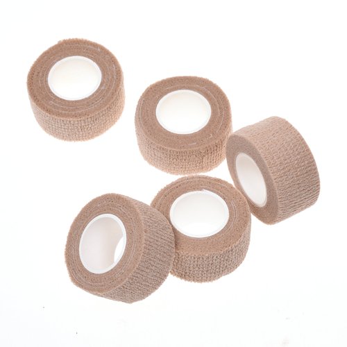 Cosmos 5 Rolls Elastic Self-Adhesive Cohesive Wrap Bandage Wrap Flexible Stretch Bandage Tape for Wrist Ankle Swelling, 1 Inch Wide