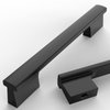 Asidrama 10 Pack 5 Inch(128mm) Matte Black Kitchen Cabinet Handles, Cabinet Pulls Kitchen Cabinet Hardware for Cupboard Drawer Pulls