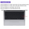 EooCoo Premium Keyboard Cover Skin Ultra Thin for 2024 MacBook Air 15" (A2941) M2 MacBook Air 13.6" (A2681), 2024-2021 MacBook Pro 14" 16" M3 M2 M1 (A2918 A2992 A2779 A2442 A2991 A2780 A2485), Clear