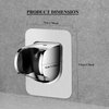 Shower Head Holder Strong Adhesive Adjustable Handheld Shower Wand Holder No Drilling Wall Mount Bracket (Silver)