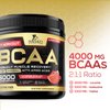 BCAA Powder, 4g BCAAs 2:1:1, 1g Glutamine, B6 - Pre Workout Drink Energy Boost & Post Workout Muscle Recovery Amino Acids Supplement for Men & Women - Keto, Sugar Free, Watermelon Flavor - 45 Servings
