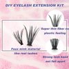 SZYZKJ Eyelash Extension 240pcs Individual Lash Cluster 12-18mm MIX D Curl Lashes Natural Lash Extension DIY Eyelash Extensions at Home Individual Lashes Cluster Wispy Eyelash Cluster