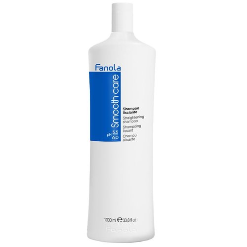 Fanola Smooth Care Straightening Hair Shampoo - Salon Quality Anti Frizz Hair Care - Gentle Shampoo for Frizzy Hair Formulated with Cotton Oil and Cocoa Butter (33.8 oz)