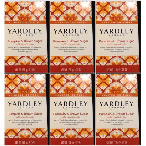 Yardley Bar Soap Pumpkin and Brown Sugar Pack of 6