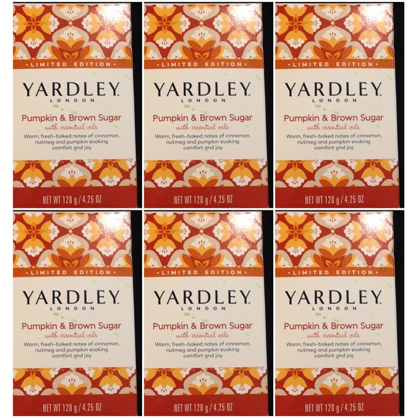 Yardley Bar Soap Pumpkin and Brown Sugar Pack of 6