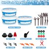 Christmas Craft Snowman Kit, 3 Pack DIY Snowman Craft Kit for Kids, Build a Snowman Indoor Decor, Creative Kids Air Dry Modeling Clay, Xmas Activities Snowman Making Kit for Kids Toys Favors
