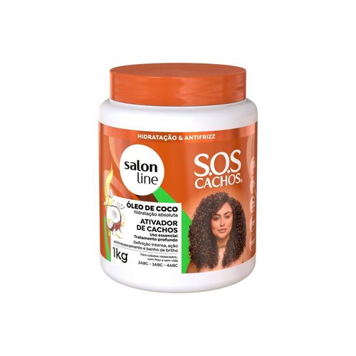 Salon Line - Linha SOS Cachos (Oleo de Coco) - Ativador de Cachos 1 Kg - (SOS Curls (Coconut Oil)...
