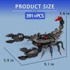 Insects Scorpion Building Blocks (391pcs) Kit Set Bugs Animals Bricks Action Figure Collection STEM Display Model Gift Toy for Boys and Girls Kids Adults Christmas Birthday Age for 8 9 10 11 12 13 14