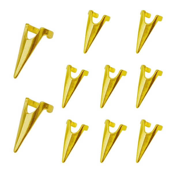 10 Pieces Metal Hair Parting Ring Adjustable Hair Selecting Tool for Sectioning Hair Extensions, Hair Braiding, Hair Styling ( Gold )