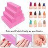 10 Pcs Nail Buffer Block for Acrylic and Natural Nails, 4 Sided Sanding Buffers for Gel Nails Fingernail Shine Buffing Filer Set, Professional Manicure Polisher Buffer Bulk Medium Grit (Pink)