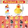 Sratte 16 Pcs Christmas Rubber Duckies Toys Bulk, Fancy Novelty Christmas Ducks Party Decorations for Classroom Prizes Ducky Birthday Gift Xmas Winter Holiday Party Favors Bag Fillers (Simple Style)