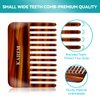 KAHEM Handmade Wide Tooth Comb for curly hair.Small Wide Tooth Comb for Long and short Hair Detangler Comb For Wet and Dry. Professional hair cutting combs-3.74Inch