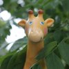 HABA Little Friends Giraffe - 6.75" Chunky Plastic Zoo Animal Toy Figure