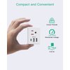 [2-Pack] UK Travel Plug Adapter - US to UK Plug Adapter, Type G International Plug Adapter, Dubai England Ireland Travel Essentials, UK Power Adapter with 3 Electrical Outlet 3 USB Charger (1 USB C)