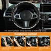 Diamond Steering Wheel Cover，with Bling Crystal Rhinestone, Delicate and Anti-Slip Sparkly Sedan Steering Wheel Cover ，Adaptable to 14.5-15 inches Steering Wheel