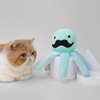 Andiker Cat Interactive Toy, Octopus-Shaped Cat Plush Toys with Crinkle Paper, Cat Toys for Indoor Cats to Scratch and Chew for Kitten Gifts and Cat Lovers (Blue)