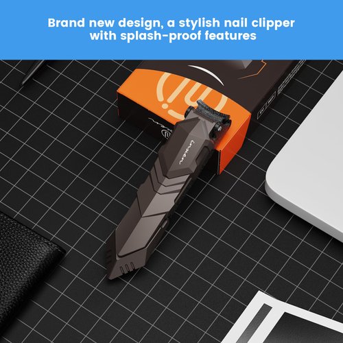 INXEN Nail Clippers for Men with Catcher – No Splash, Self-Collecting Premium Steel Clippers for Fingernails & Toenails, Perfect for Men & Women, Great Gadget & Stocking Stuffer Gift for Men