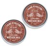 Viking Revolution Mustache Wax 2 Pack - Beard & Moustache Wax for Men - Strong Hold Helps Train Tame & Style (Sandalwood, 2 pack)