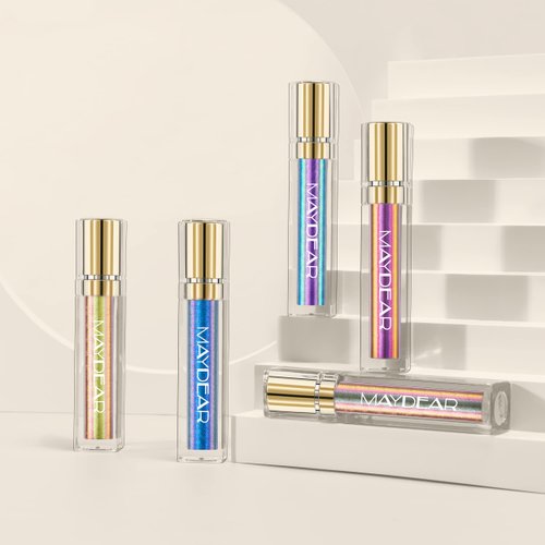 Maydear Chameleon Lipstick 5 Colors Set, Long Lasting Waterproof Colourful Diamond Shimmer Lip Gloss for Women Girls Makeup kit
