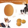 Andiker Dog Egg Toy, Make Sound 2pcs Soft Rubber Dog Squeaky Toy Interactive Puppy Toys for Small Dogs Fetch Play Soft Rubber Fake Egg Bouncy Balls Durable Natural Rubber Dog Chew Toys (Skin)