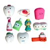 Dental Character Rubber Toys - Tooth Fairy Toys, Dentist Rewards, Dentist Office Giveaway, Stress Relief, Fidget Toy, Party Favors, Reward Chest, Treasure Chest, Goodie Bags - Set of 10