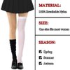 Lastclream Women Costume Thigh High Stockings for Girls Over Knee Socks Cosplay Plus Size Velma Costume Adult Hosiery (Orange)